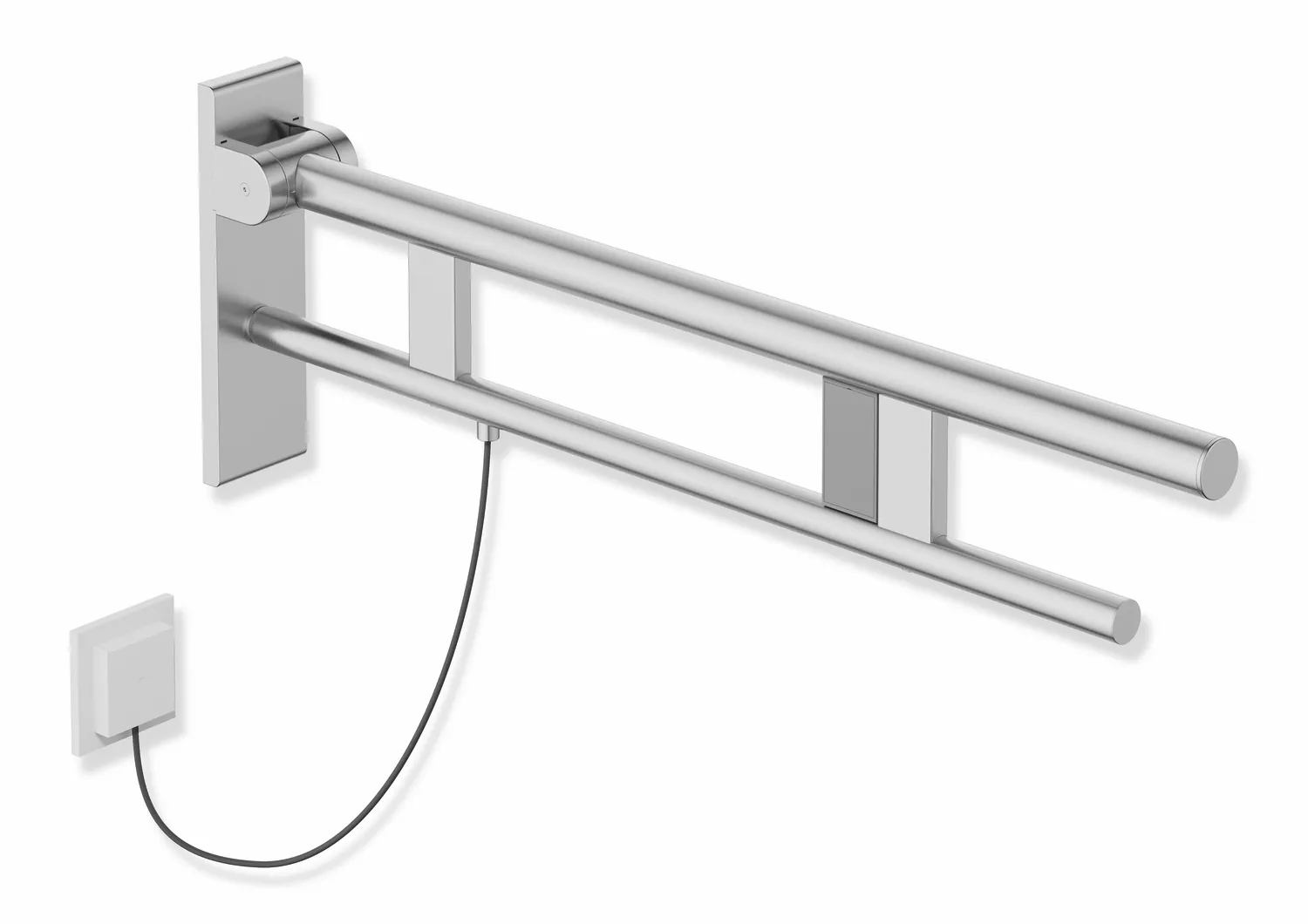 HEWI Stützklappgriff Duo System 900 Edelstahl matt geschliffen 750 mm