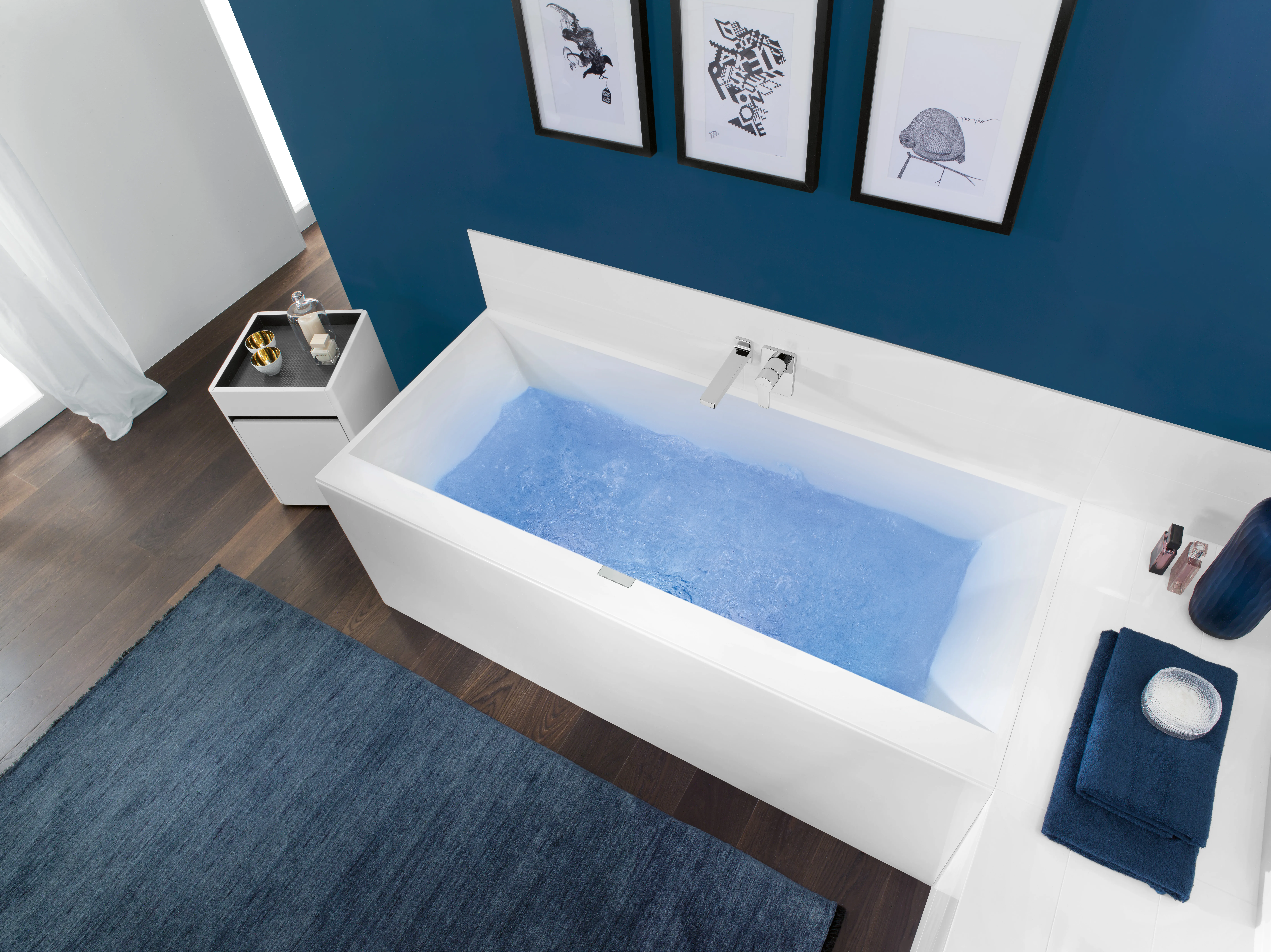 Villeroy & Boch Badewanne „Squaro Edge 12“ rechteck 190 × 90 cm, Mittelablauf in Weiß Alpin Villeroy & Boch Badewanne „Squaro Edge 12“ rechteck 190 × 90 cm, Mittelablauf in Weiß Alpin