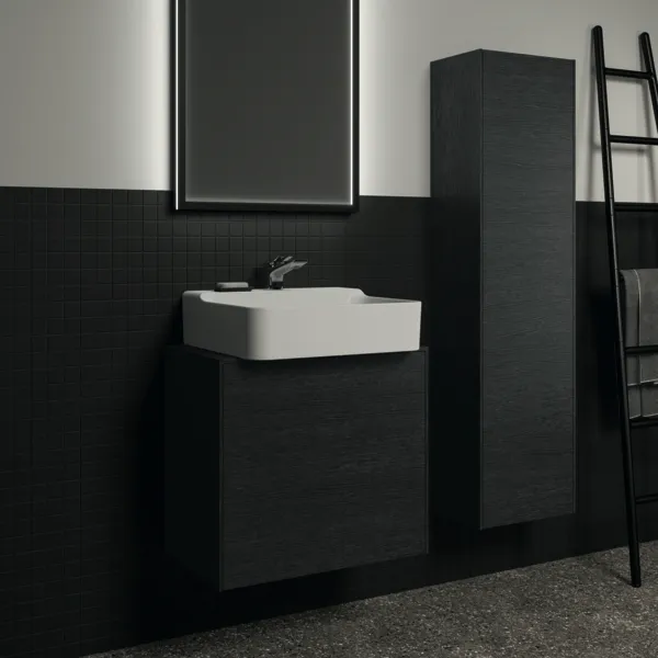 Ideal Standard Hochschrank „Conca“ 37 × 140 × 25 cm Eiche geflammt Furnier Ideal Standard Hochschrank „Conca“ 37 × 140 × 25 cm Eiche geflammt Furnier