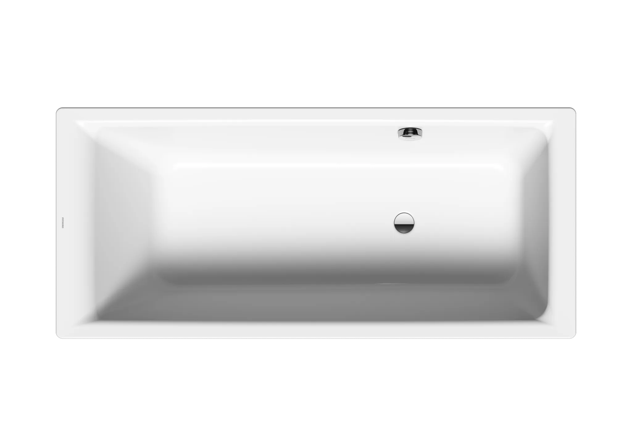 Kaldewei Badewanne „Puro“ rechteck 170 × 80 cm, ohne Grifflochbohrungen mit gegenüberliegender Überlaufbohrung, in alpinweiß