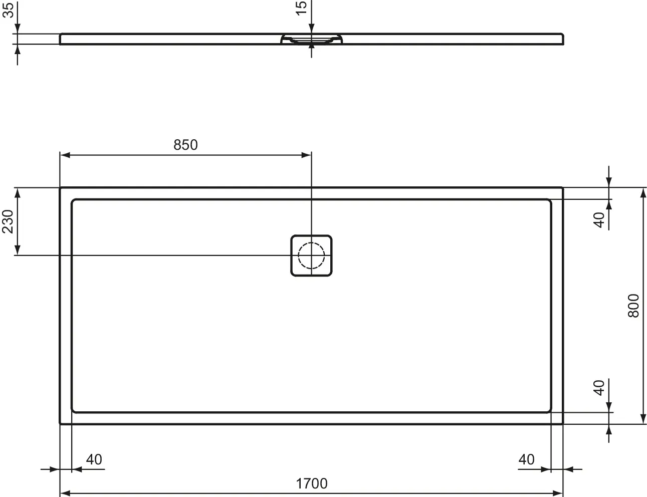 Ideal Standard Duschwanne „UltraFlatEvo“ Ideal Standard Duschwanne „UltraFlatEvo“