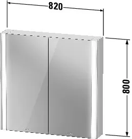 Duravit Spiegelschrank Version: Sensor „XViu“ 82 × 80 × 15,6 cm