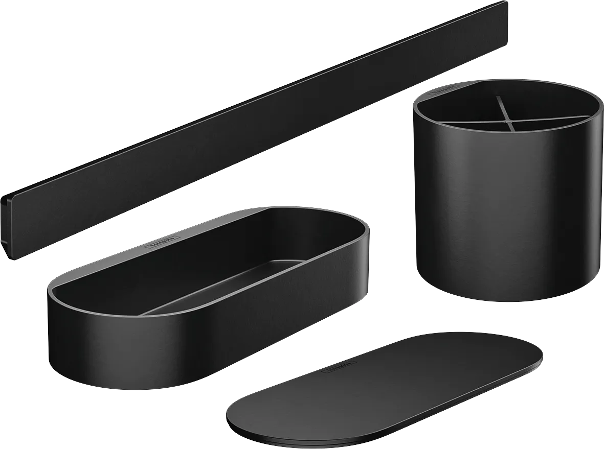 Hansgrohe WallStoris Badezimmerset, Mattschwarz