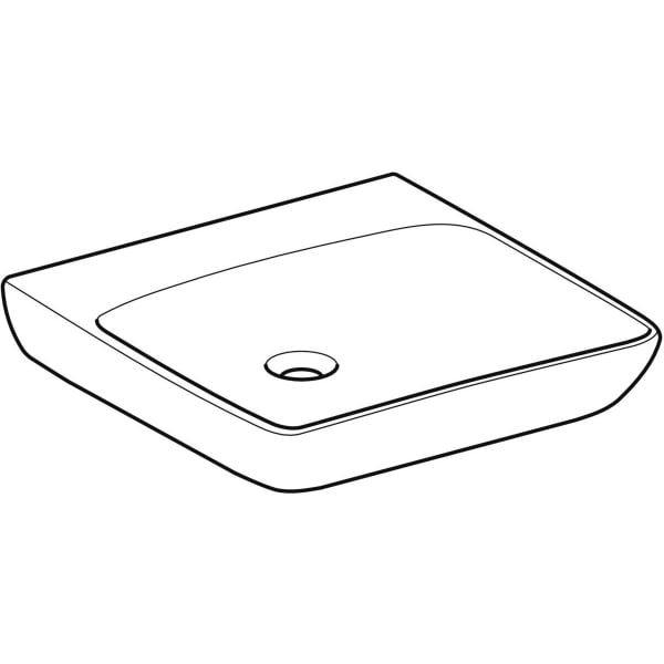 Wandwaschtisch „Renova Comfort“, rechteckig 55 × 55 cm in weiß alpin Wandwaschtisch „Renova Comfort“, rechteckig 55 × 55 cm in weiß alpin