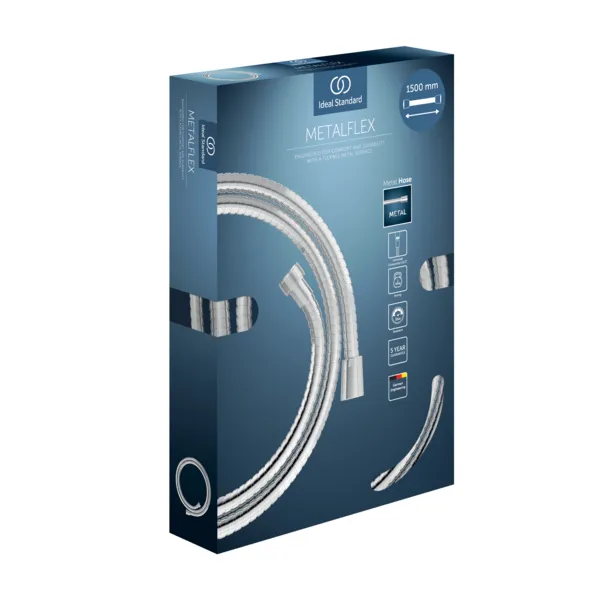Brauseschlauch Idealrain 2000mm Metallflex Chrom Brauseschlauch Idealrain 2000mm Metallflex Chrom