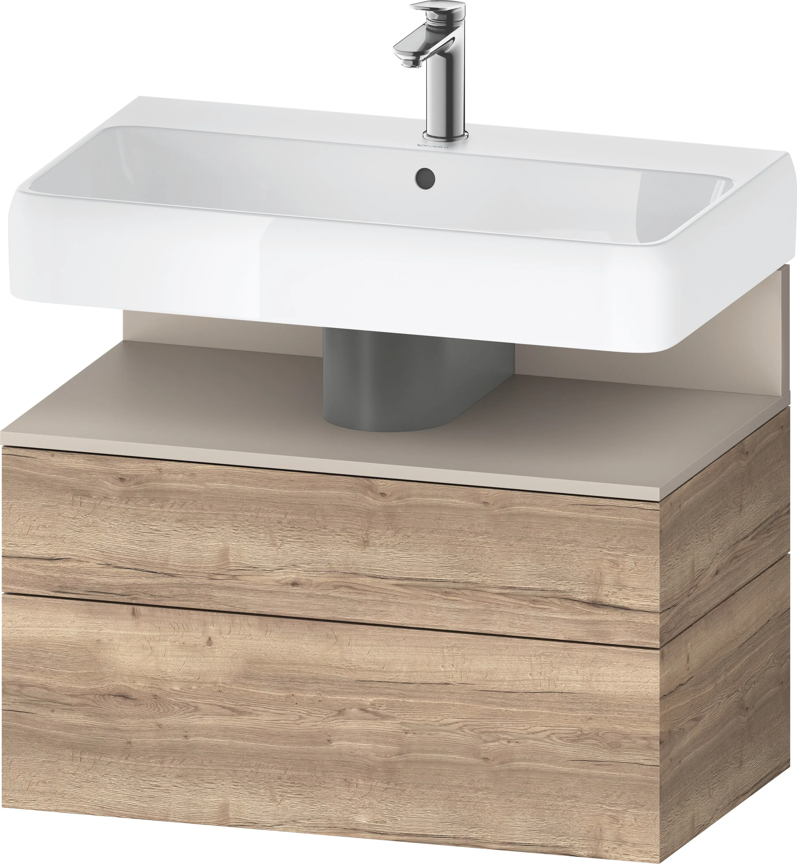 Duravit Waschtischunterschrank wandhängend „Qatego“ 79 × 59 × 47 cm, mit Beleuchtung
