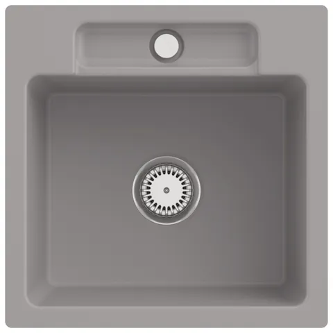 Villeroy & Boch flächenbündiges Küchenspülbecken „Siluet“ 50 S flat 470 × 470 × 220 mm in Fossil Villeroy & Boch flächenbündiges Küchenspülbecken „Siluet“ 50 S flat 470 × 470 × 220 mm in Fossil