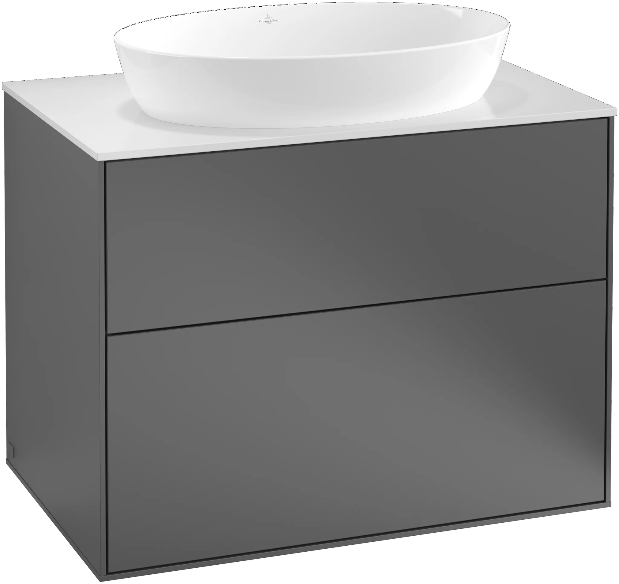 Villeroy & Boch Waschtischunterschrank „Finion“ für Schrankwaschtisch 800 × 603 × 501 mm Glossy White Lacquer, für Becken mittig, mit Hahnlochbohrung Villeroy & Boch Waschtischunterschrank „Finion“ für Schrankwaschtisch 800 × 603 × 501 mm Glossy White Lacquer, für Becken mittig, mit Hahnlochbohrung