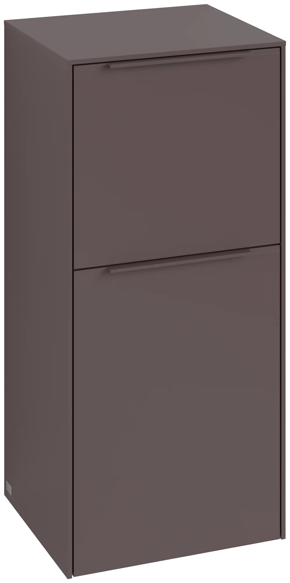 Villeroy & Boch Subway 3.0 Seitenschrank, Eckig Dark Berry, 400x860x346mm, 1 Auszug, 1 Tür, SoftClosing
