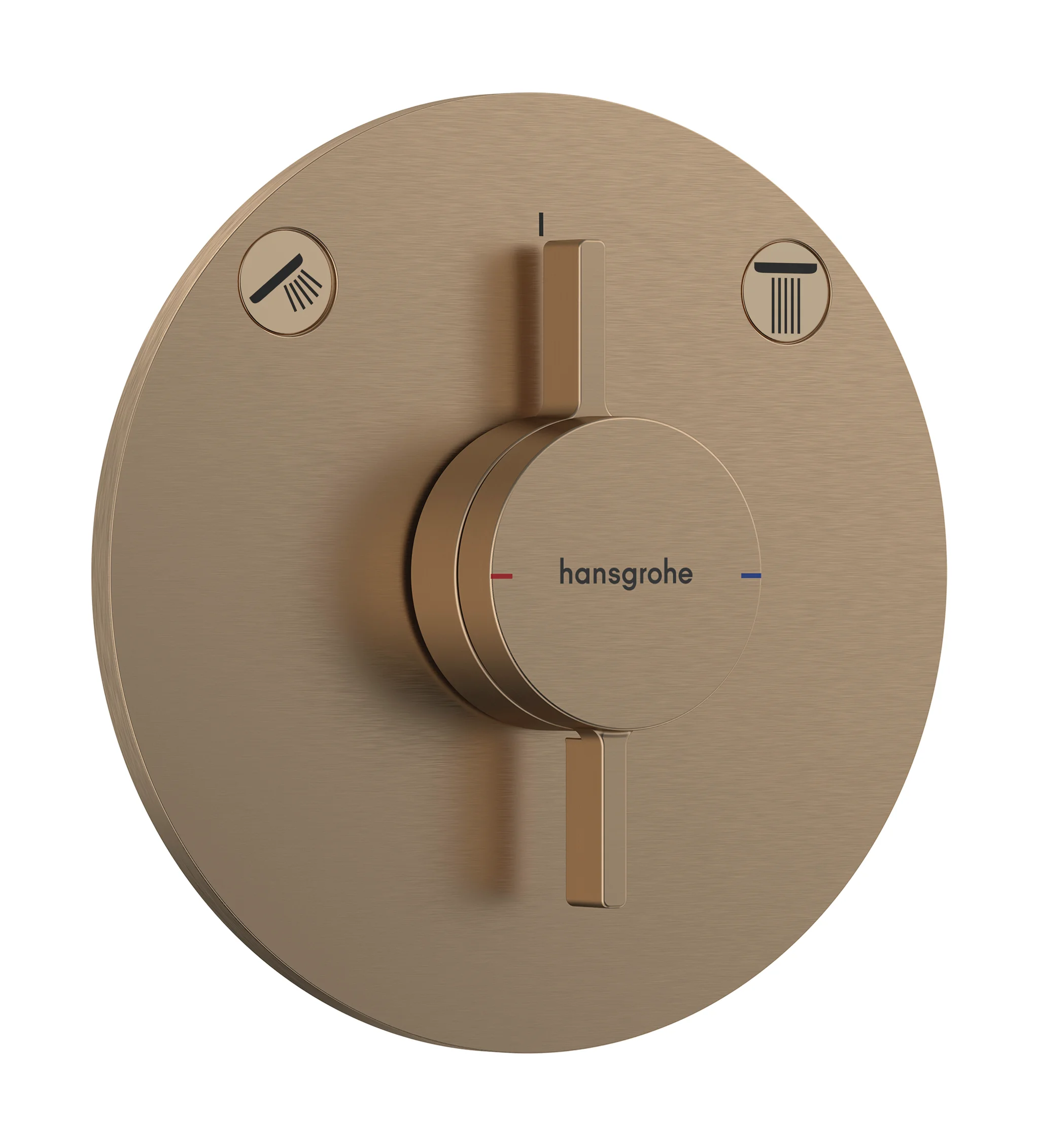 Hansgrohe DuoTurn S Mischer Unterputz 2 Verbraucher Brushed Bronze, Keramikmischsystem, einfache Installation, iBox universal 2 Anschluss