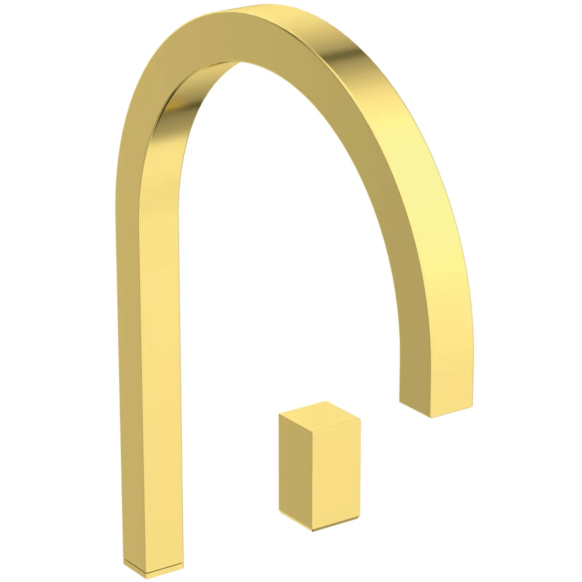 Ideal Standard Waschtischarmatur hoher Auslauf Solos ohne Ablaufgarnitur, eckig Brushed Gold