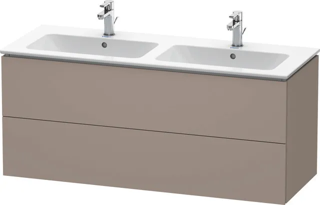 Duravit Waschtischunterschrank wandhängend „L-Cube“ 129 × 55 × 48,1 cm Basalt Matt Duravit Waschtischunterschrank wandhängend „L-Cube“ 129 × 55 × 48,1 cm Basalt Matt