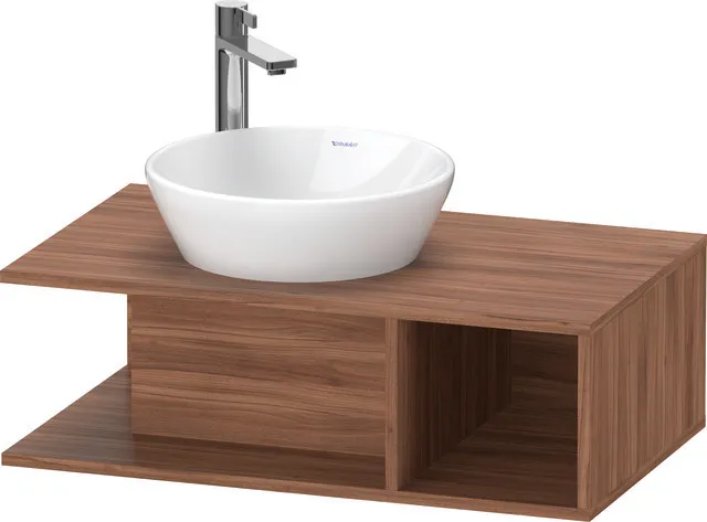 Duravit Waschtischunterschrank wandhängend „D-Neo“ 80 × 26 × 48 cm Nussbaum Natur