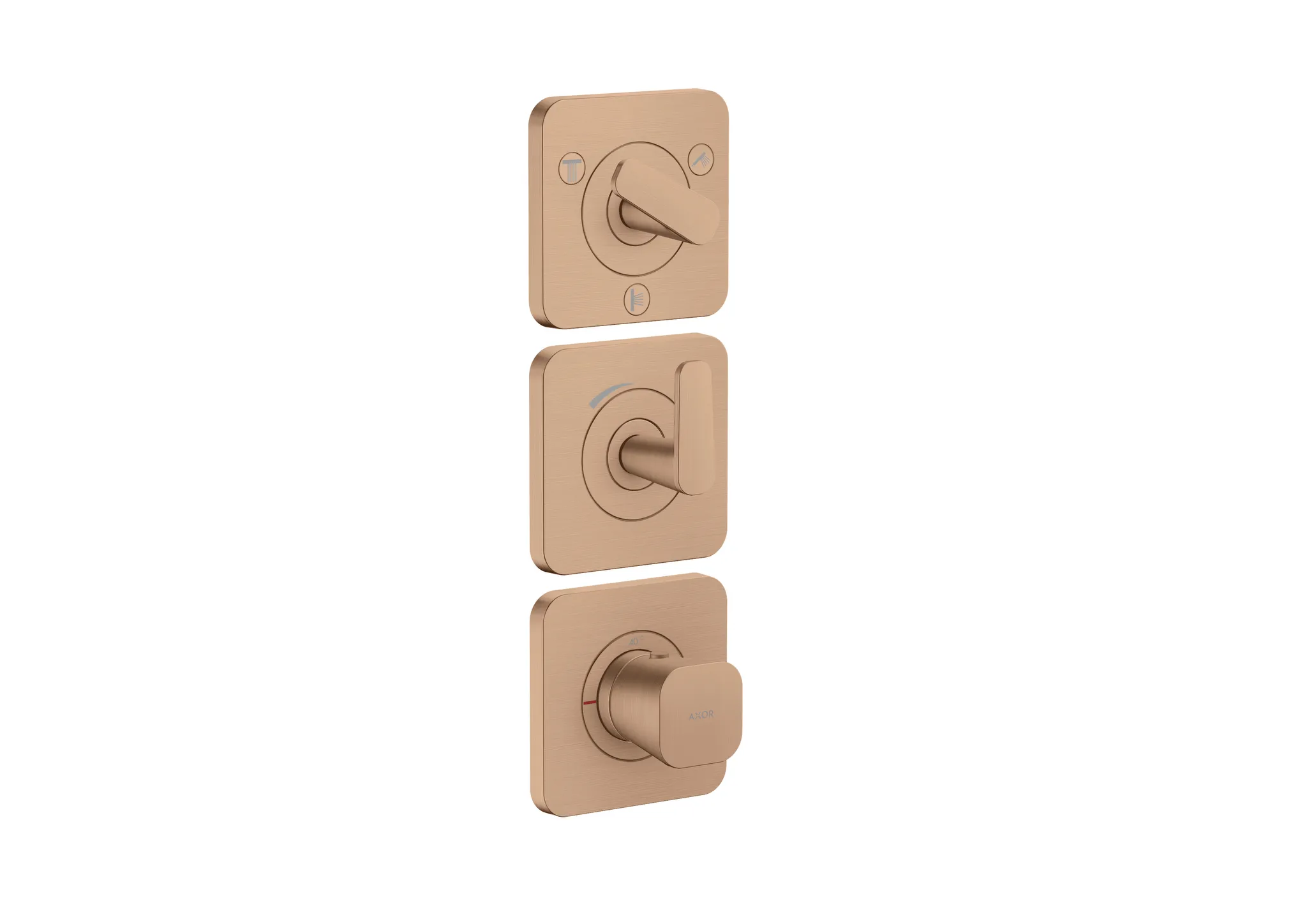 Hansgrohe Unterputz-Armatur „Axor Citterio C“ Ausladung 0 mm in Brushed Red Gold
