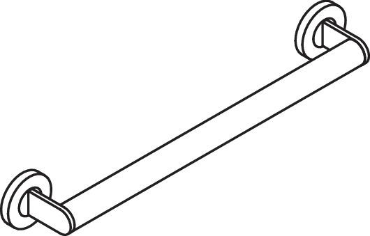 HaltegriffEdelstahl, pulverbeschichtet, Achsmaß 457 mm, Tiefe 70 mm, Stangendurchmesser 32 mm, in Farbe DC (Schwarz tiefmatt) HaltegriffEdelstahl, pulverbeschichtet, Achsmaß 457 mm, Tiefe 70 mm, Stangendurchmesser 32 mm, in Farbe DC (Schwarz tiefmatt)