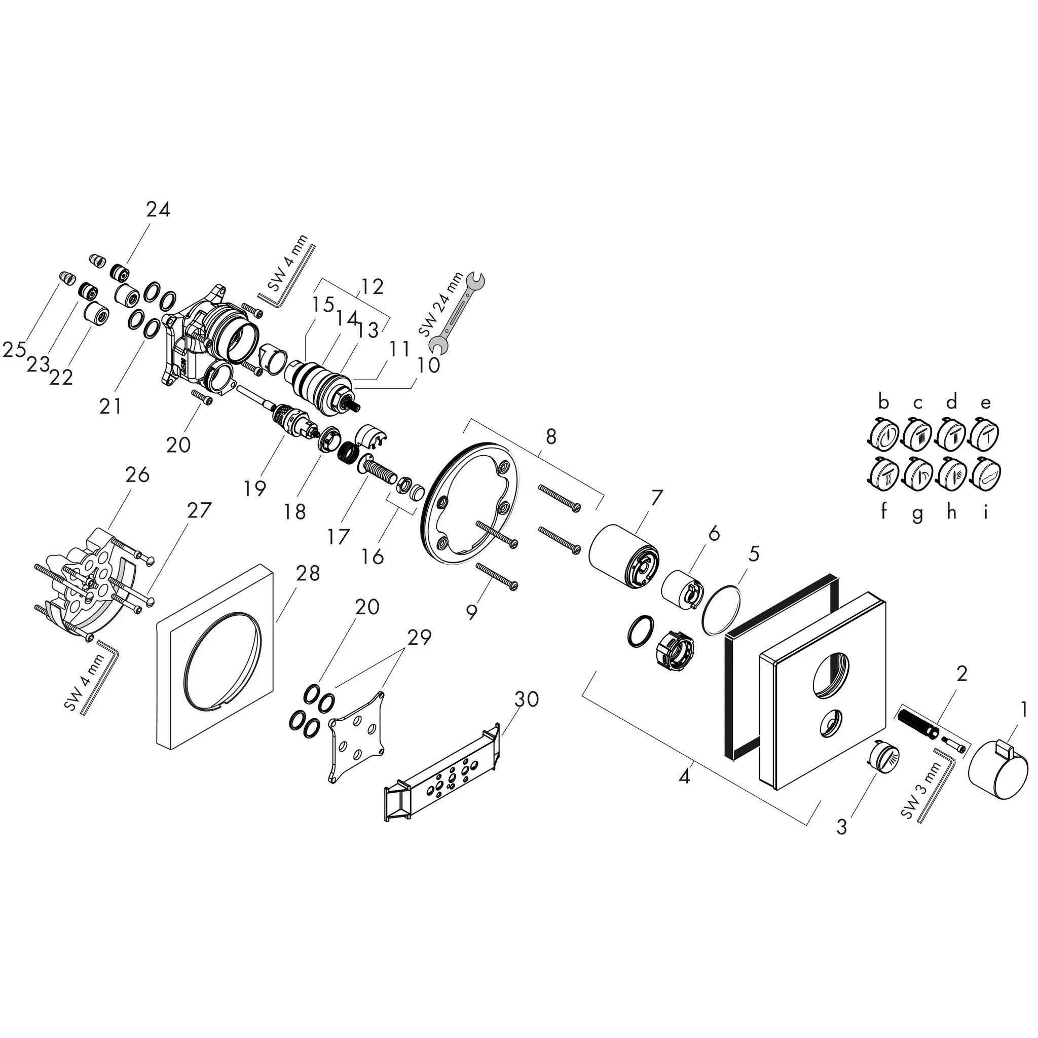 Thermostat UP ShowerSelect Glas FS Highflow 1 Verbr./1 Ausg.weiss/chrom Thermostat UP ShowerSelect Glas FS Highflow 1 Verbr./1 Ausg.weiss/chrom