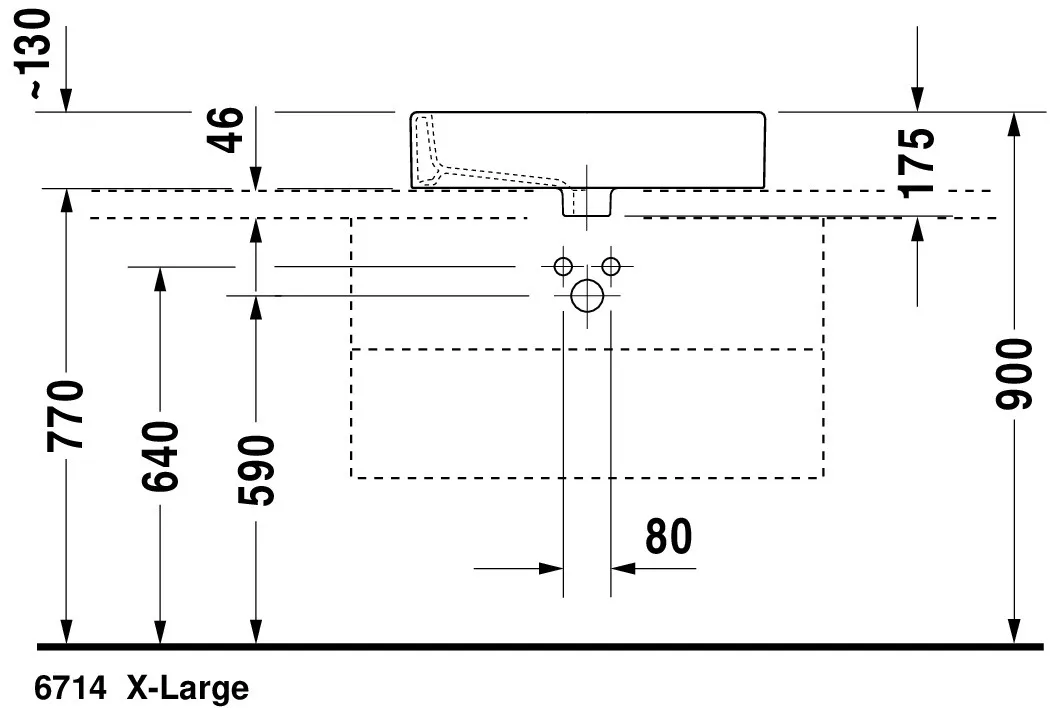 Aufsatzwaschtisch „Vero“, mit Überlauf, Hahnlochposition mittig Aufsatzwaschtisch „Vero“, mit Überlauf, Hahnlochposition mittig
