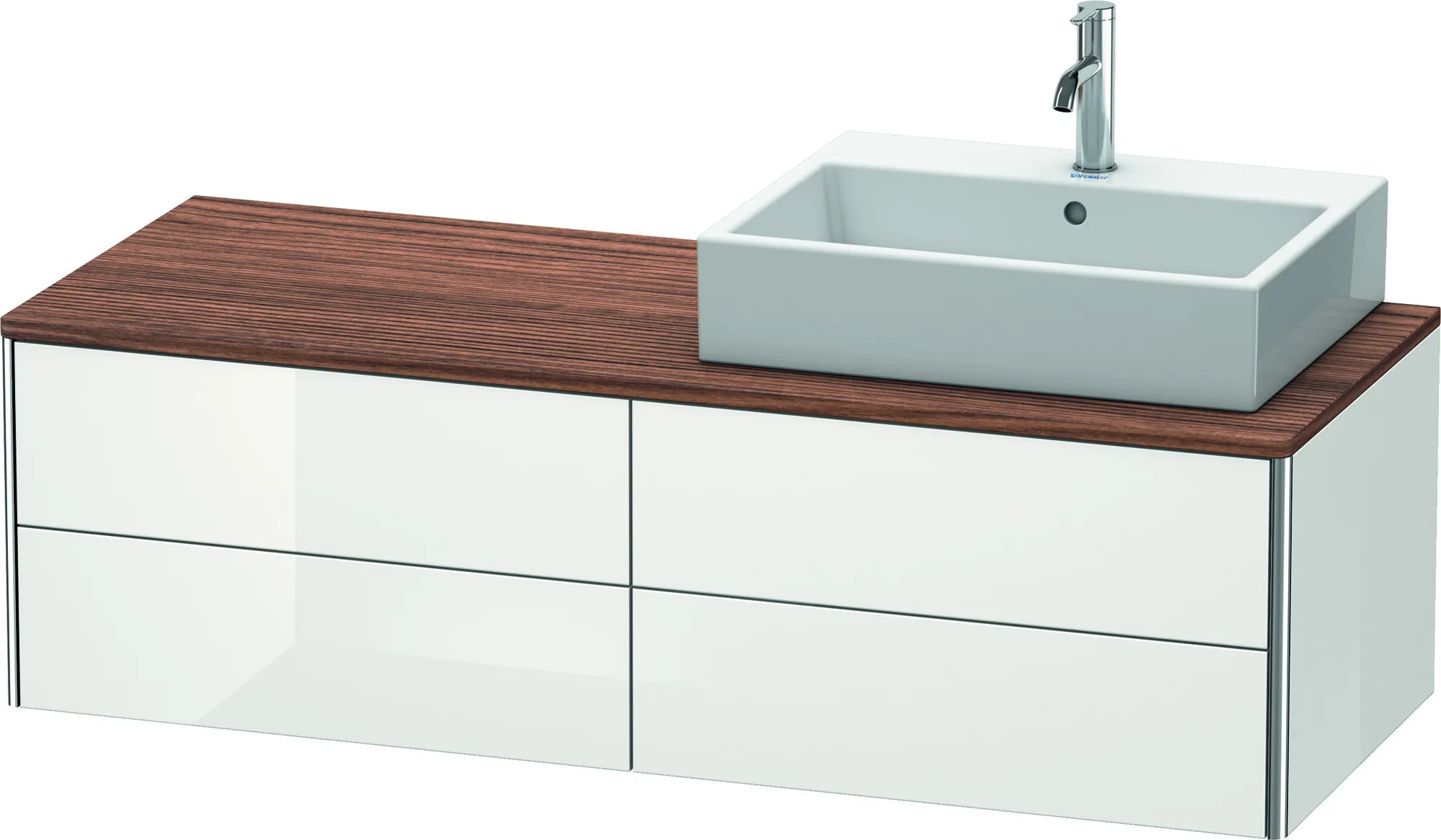 Duravit Waschtischunterschrank wandhängend „XSquare“ 140 × 40 × 54,8 cm Weiß Hochglanz