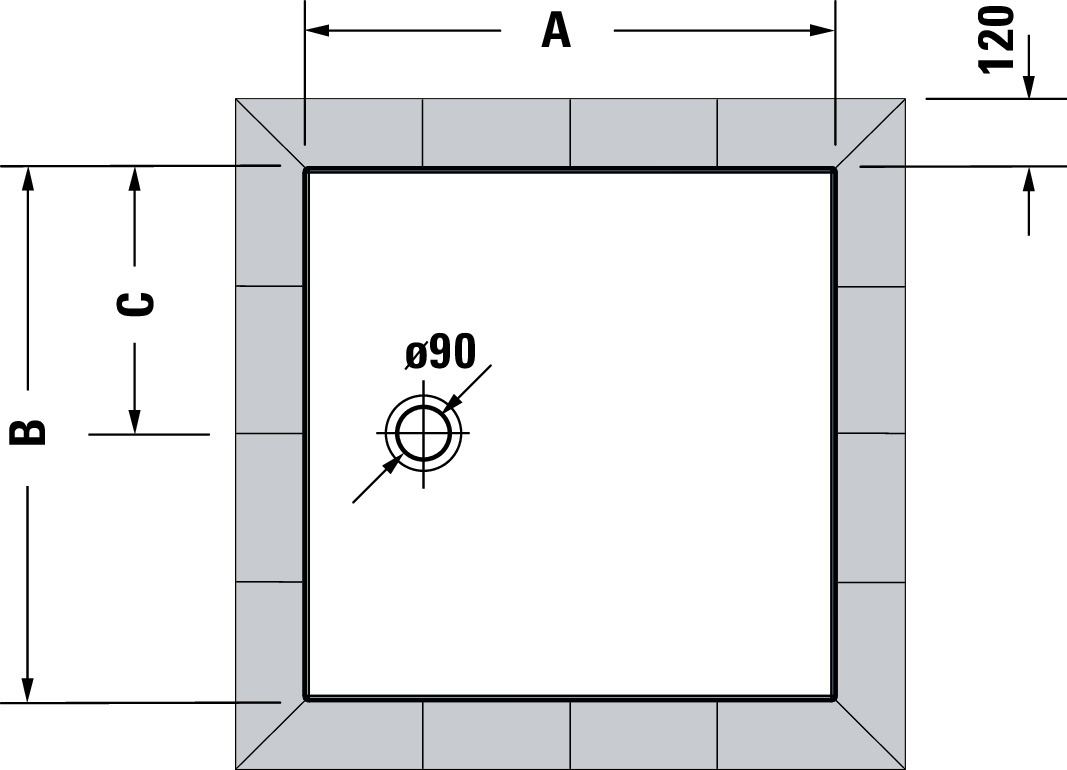 Duravit quadrat Duschwanne „Tempano“ 80 × 80 cm 
