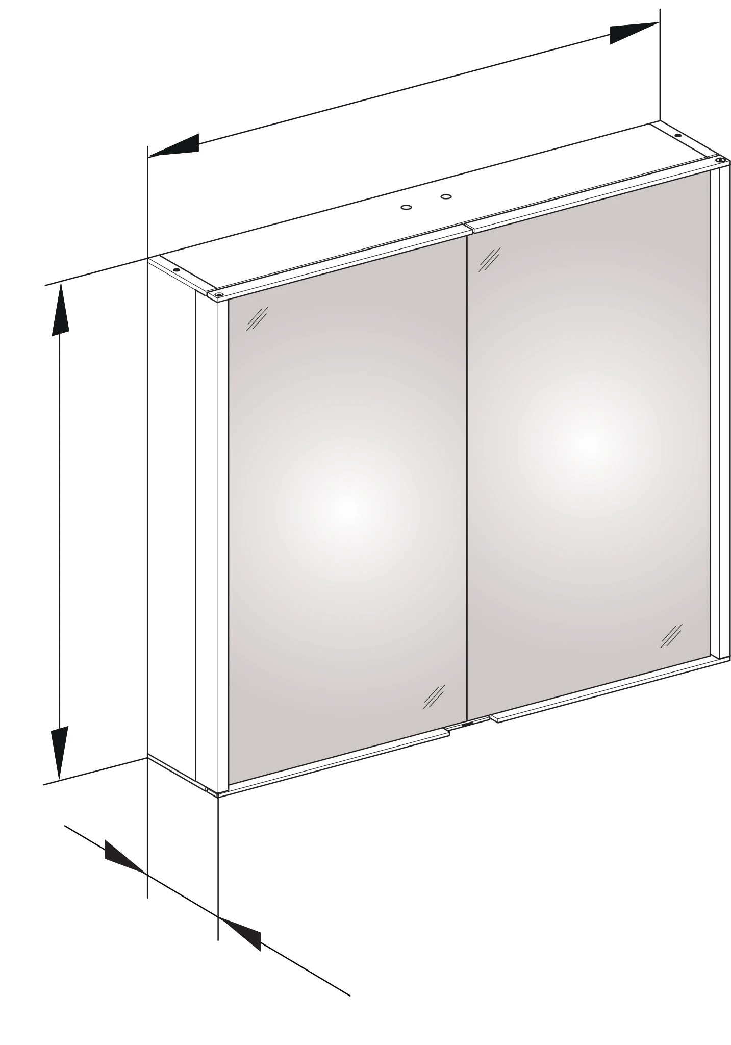 KEUCO Wandvorbau Spiegelschrank Wandvorbau „Royal Match“ in Silber (eloxiert), Aufputz, mit Steckdosen 800 × 700 × 160 mm KEUCO Wandvorbau Spiegelschrank Wandvorbau „Royal Match“ in Silber (eloxiert), Aufputz, mit Steckdosen 800 × 700 × 160 mm