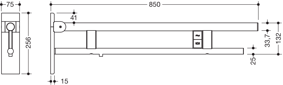 HEWI Stützklappgriff „System 900“