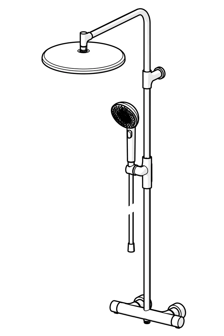 HansaAURELIA Regenbrause-Duscharmatur HansaAURELIA 4719 3-strahlig Chrom