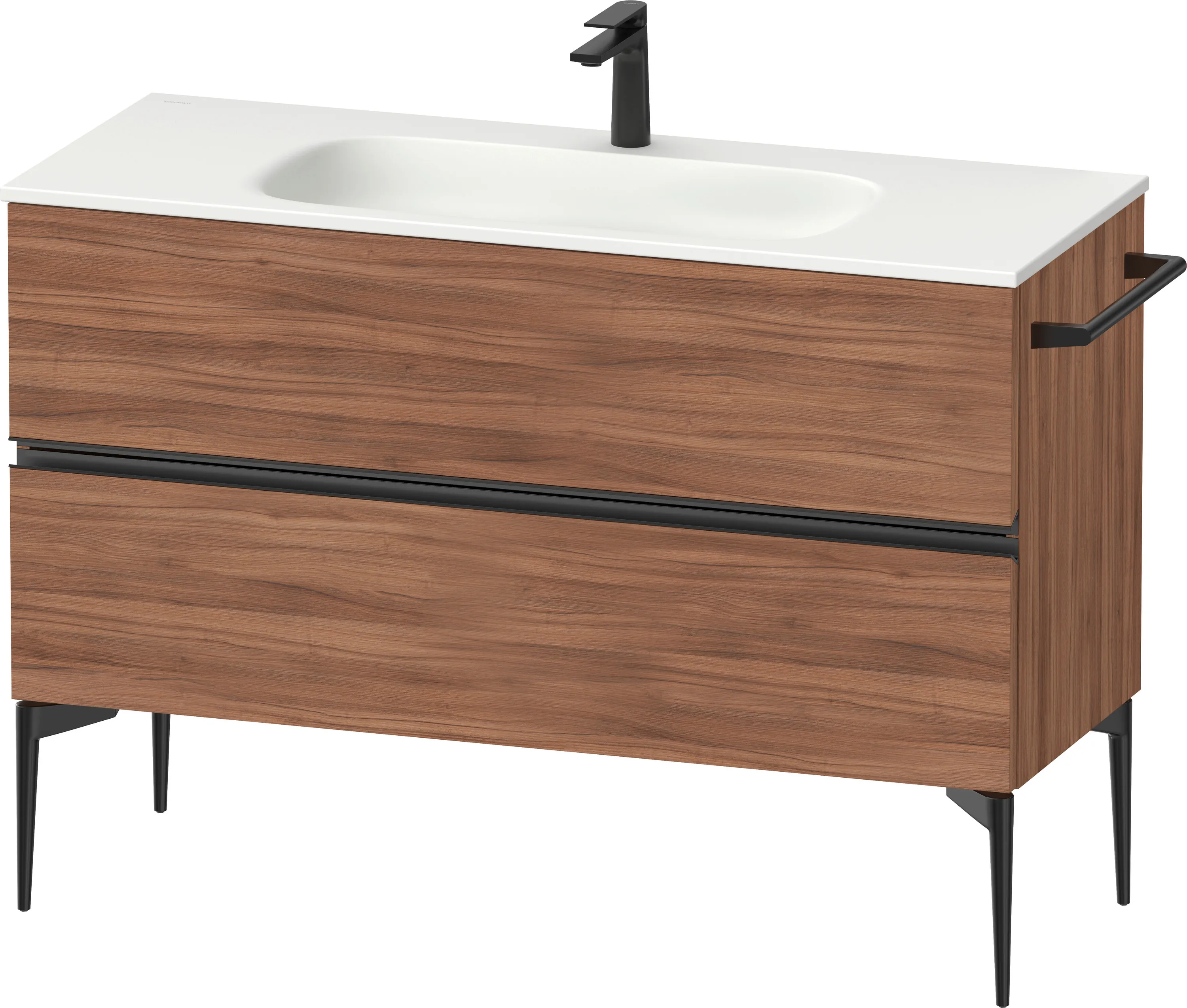 Duravit Waschtischunterschrank „Sivida“ 121 × 59,2 × 47,7 cm Nussbaum Natur