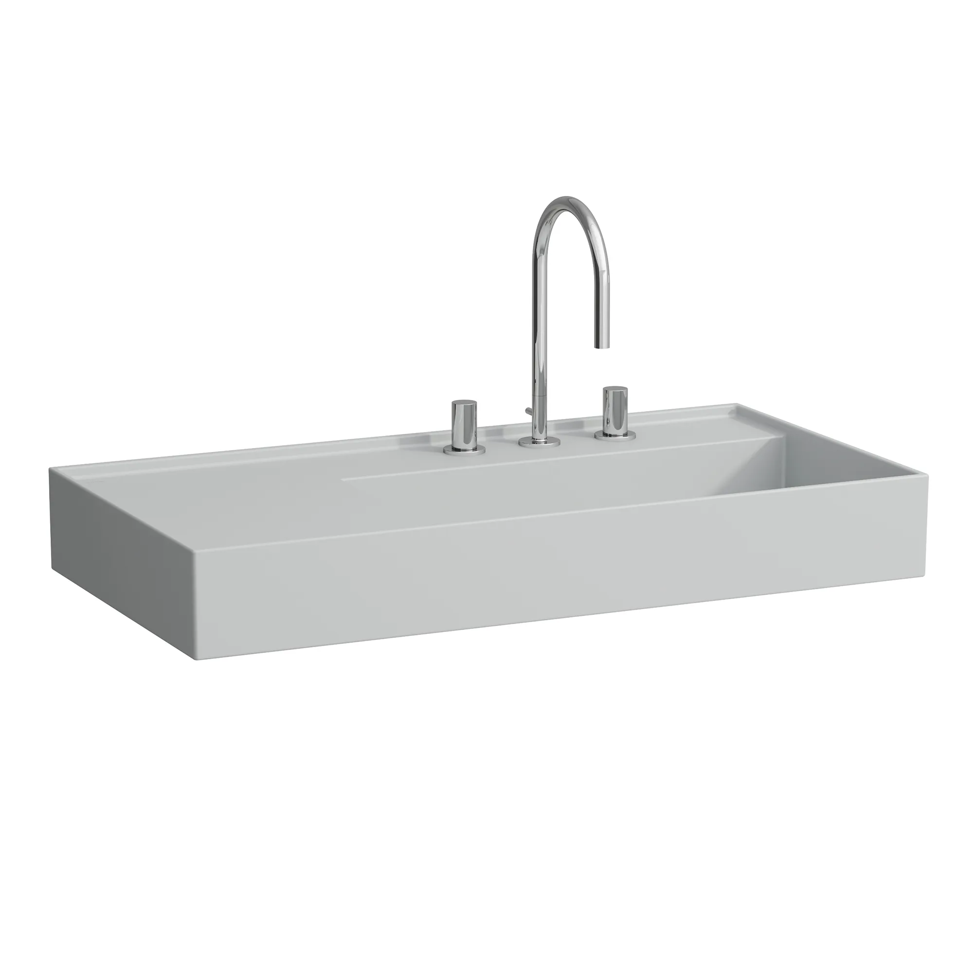Waschtisch Kartell • 460x900x150 1 Hahnloch ohne Überlauf versteckter Ablauf Ablage links weiß Waschtisch Kartell • 460x900x150 1 Hahnloch ohne Überlauf versteckter Ablauf Ablage links weiß