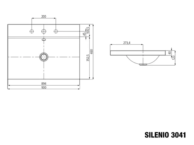 Kaldewei SILENIO Aufsatzwaschtisch, alpinweiß, 900 x 460 mm, Randhöhe 40 mm, mit Überlauf und 1x Hahnlochbohrung Kaldewei SILENIO Aufsatzwaschtisch, alpinweiß, 900 x 460 mm, Randhöhe 40 mm, mit Überlauf und 1x Hahnlochbohrung