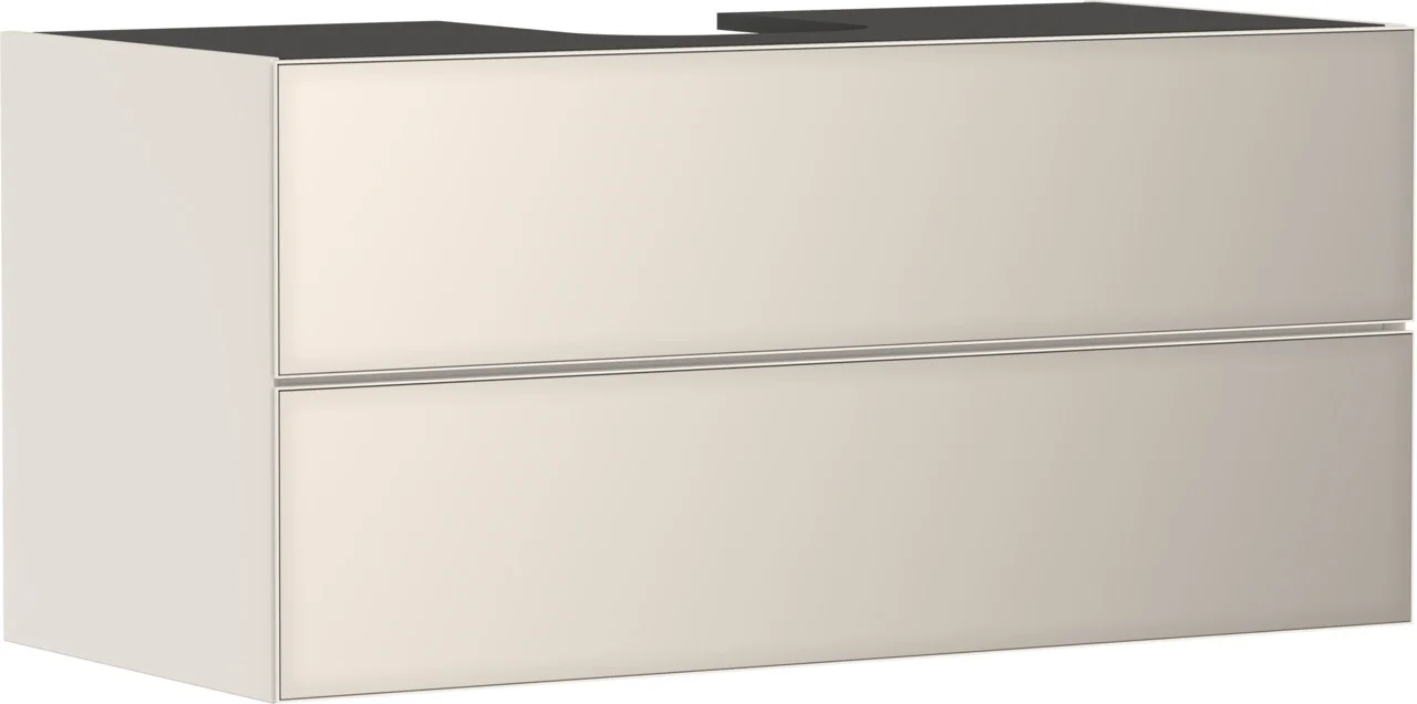 Hansgrohe Xevolos E Waschtischunterschrank Sandbeige Matt, 1.180 x 550 mm, 2 Schubkästen, grifflos mit PushOpen und SoftClose