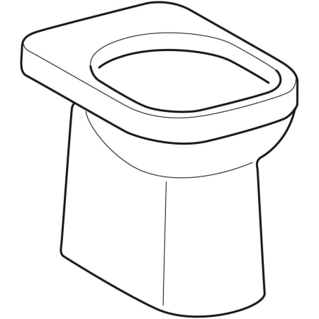 Stand-Tiefspül-WC „Renova Comfort“ 39 × 46 × 55,5 cm, mit Spülrand