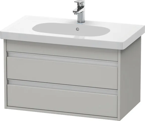 Duravit Waschtischunterschrank wandhängend „Ketho“ 80 × 48 × 45,5 cm Betongrau Matt Duravit Waschtischunterschrank wandhängend „Ketho“ 80 × 48 × 45,5 cm Betongrau Matt