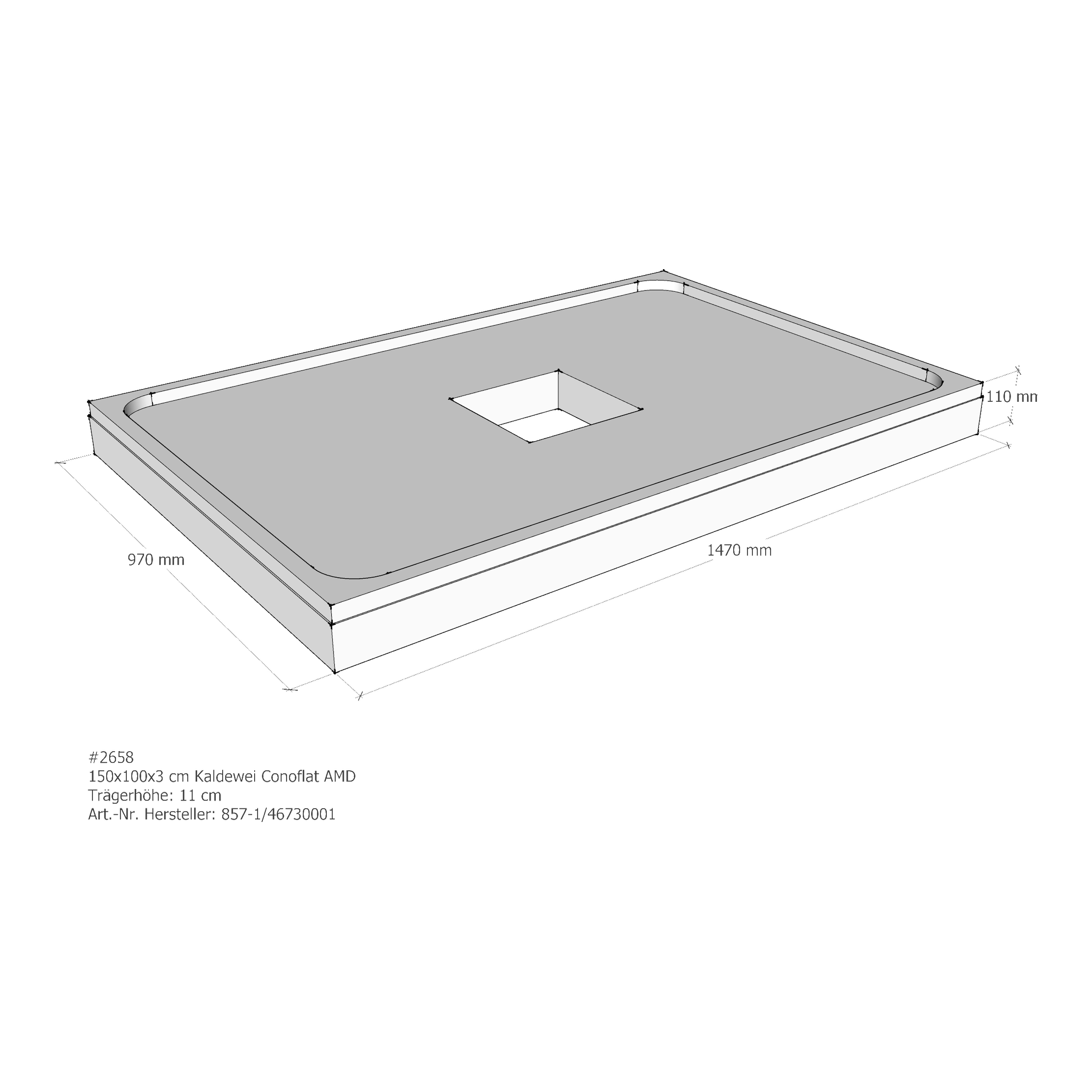 Duschwannenträger für Kaldewei Conoflat 150 × 100 × 2,3 cm Duschwannenträger für Kaldewei Conoflat 150 × 100 × 2,3 cm