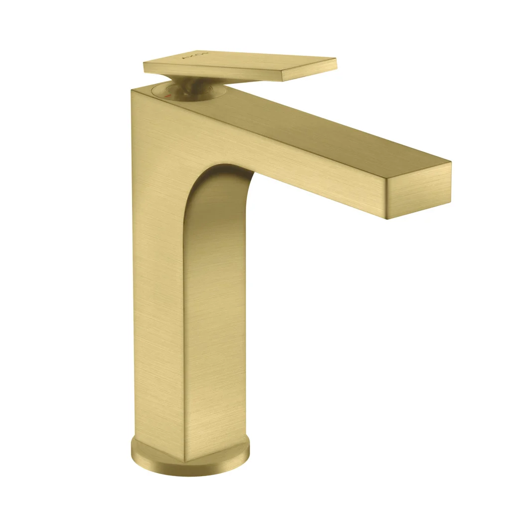 Hansgrohe AXOR Citterio Einhebel-Waschtischmischer 160 mit Hebelgriff und Zugstangen-Ablaufgarnitur, Brushed Brass, Ausladung 143 mm, Auslaufhöhe 156 mm Hansgrohe AXOR Citterio Einhebel-Waschtischmischer 160 mit Hebelgriff und Zugstangen-Ablaufgarnitur, Brushed Brass, Ausladung 143 mm, Auslaufhöhe 156 mm