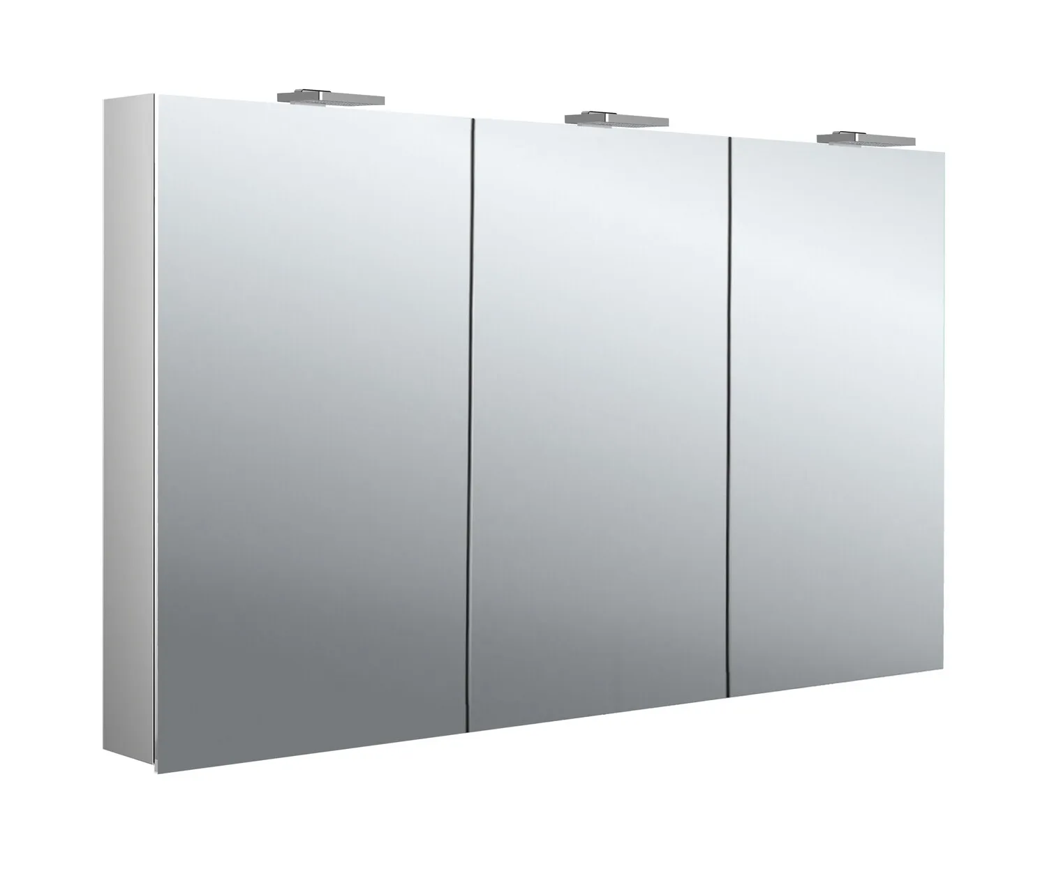Lichtspiegelschrank flat 2 Style,Aufputz, mit Waschtischbeleuchtung,3 Tür, 1200mm