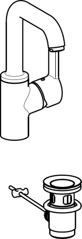 Einhebelmischer Waschtischbatterie „Primo“ in Chrom Einhebelmischer Waschtischbatterie „Primo“ in Chrom