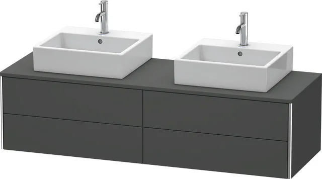 Duravit Waschtischunterschrank wandhängend „XSquare“ 160 × 40 × 54,8 cm Graphit Matt Duravit Waschtischunterschrank wandhängend „XSquare“ 160 × 40 × 54,8 cm Graphit Matt