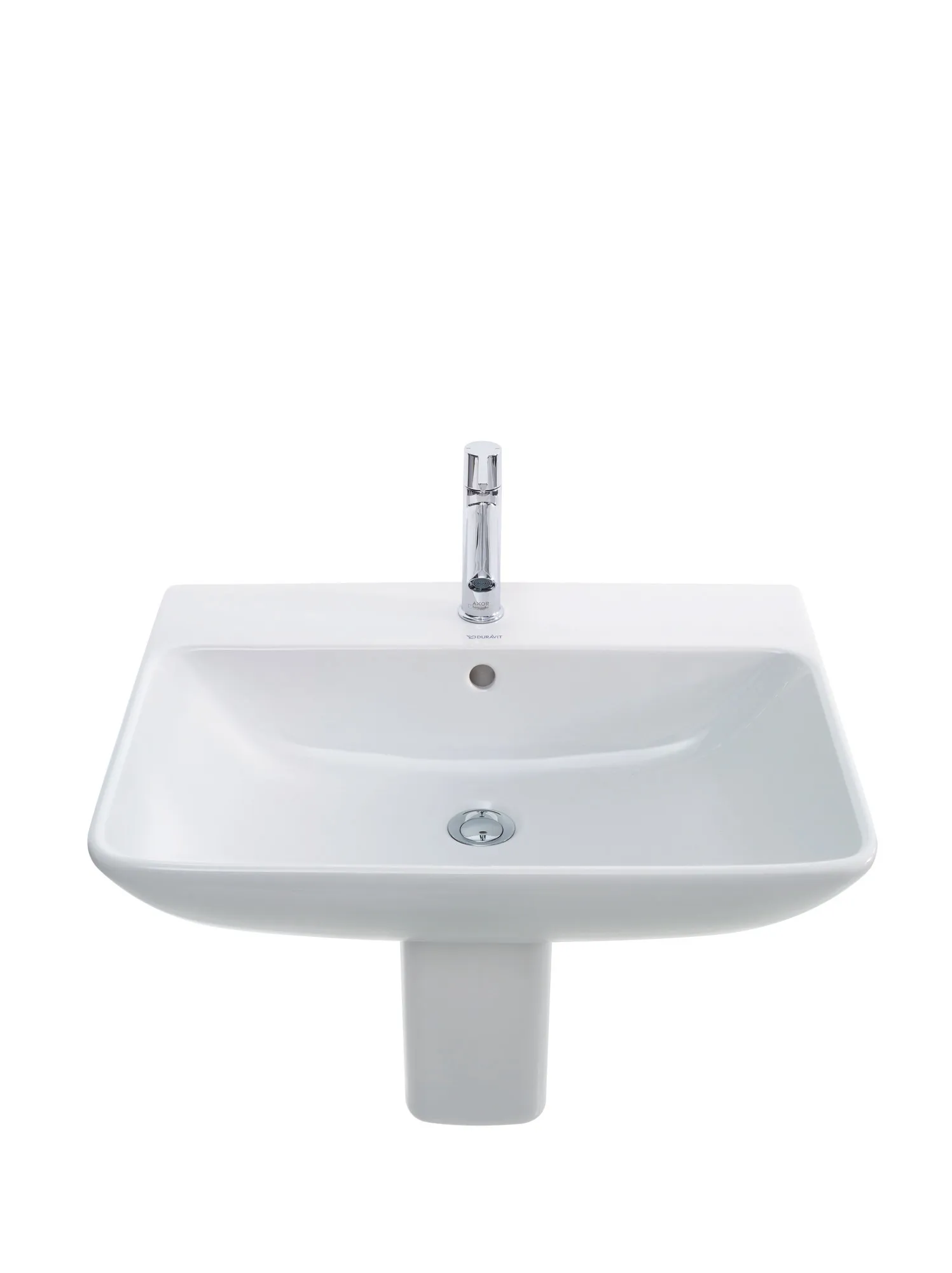 Wandwaschtisch „ME by Starck“, mit Überlauf, Hahnlochposition mittig in Weiß Hochglanz Wandwaschtisch „ME by Starck“, mit Überlauf, Hahnlochposition mittig in Weiß Hochglanz