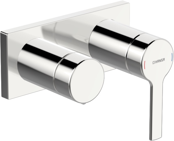 HA Einhebelmischer Fertigmontageset für Wanne/Brause HANSARONDA 4459 Rosette eckig 4.0 Plattform Chrom