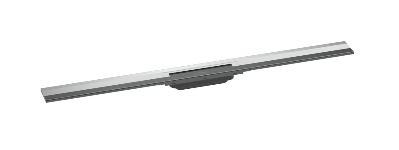 Hansgrohe RainDrain Flex Duschrinne 1000 mm, wandangebunden, chrom, höhenverstellbar um 10 mm, bis zu 60 l/min Ablaufleistung
