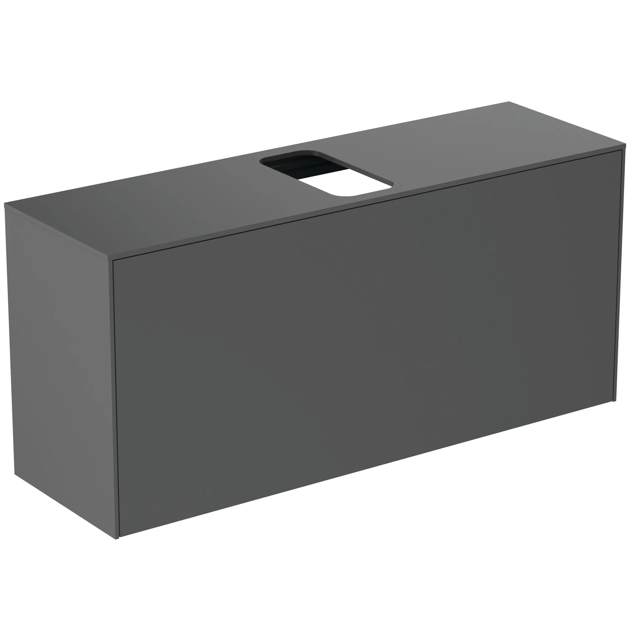Ideal Standard Conca Waschtischunterschrank, Anthrazit matt, 1 Auszug, Push-Open mit Softclose, 1.202 x 373 x 550 mm Ideal Standard Conca Waschtischunterschrank, Anthrazit matt, 1 Auszug, Push-Open mit Softclose, 1.202 x 373 x 550 mm