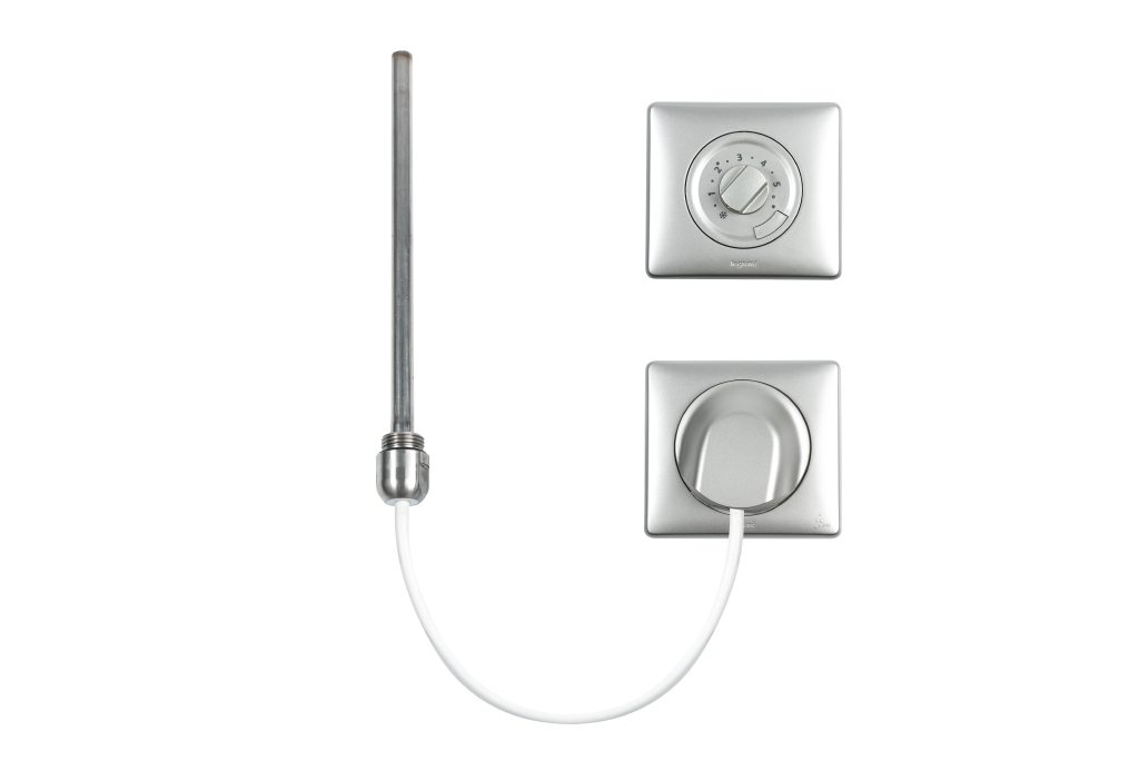 Kermi Elektro-Set „FKS“ mit Bedienelement am Heizstab, 300 W in weiß