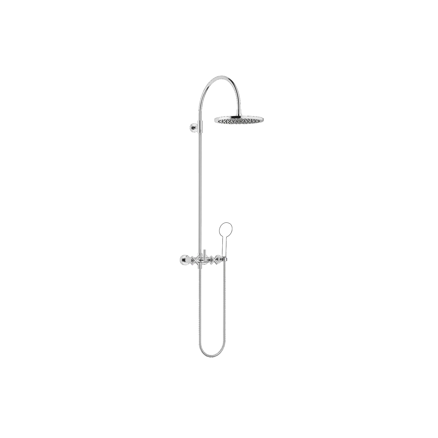 Shower Pipe mit Brausebatterie ohne Handbrause TARA Chrom 26622892