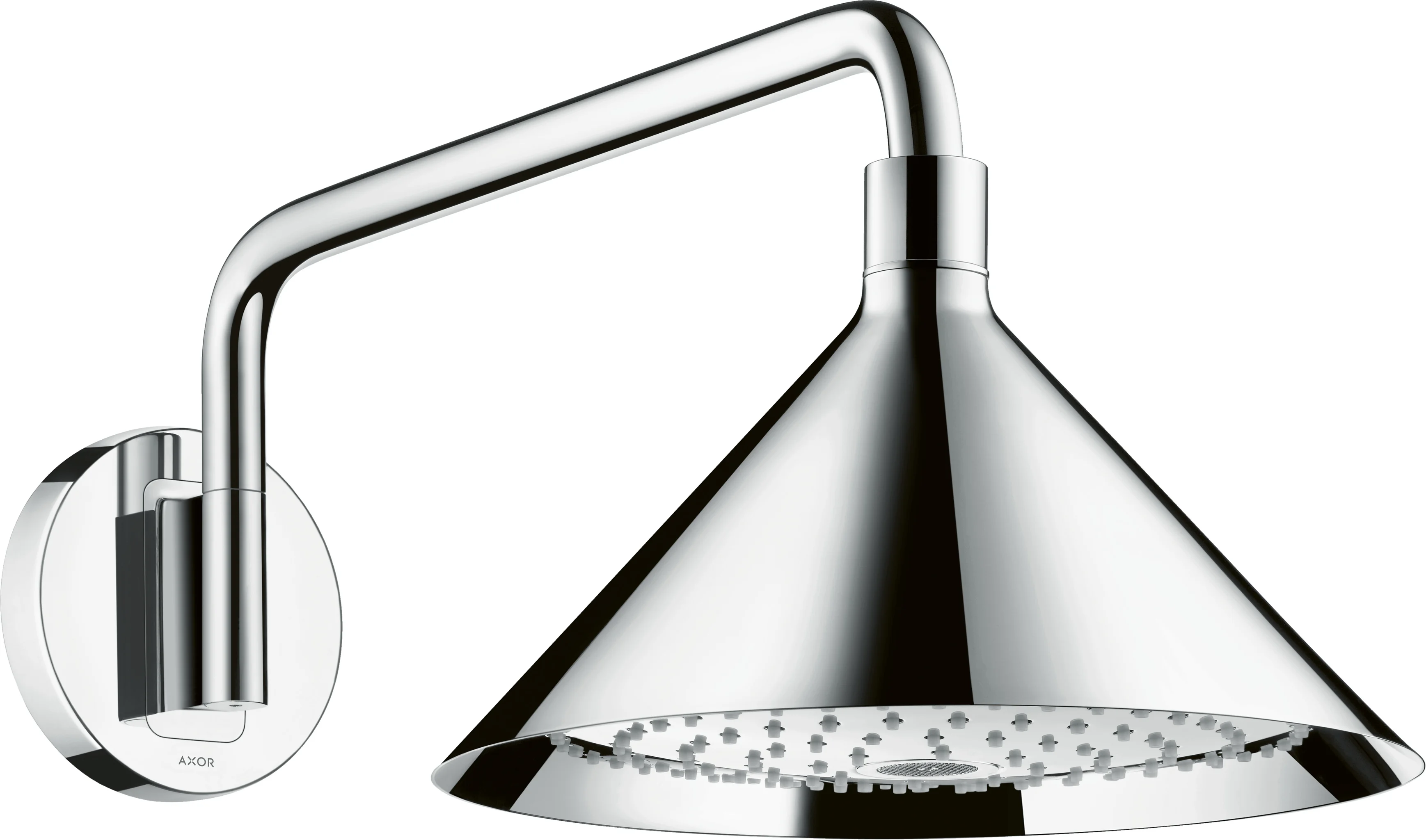 Hansgrohe AXOR Showers/front Kopfbrause mit Brausearm, Chrom, 279 mm, Rain/RainAir Strahl, 15 l/min, verstellbarer Winkel, abnehmbare Strahlscheibe Hansgrohe AXOR Showers/front Kopfbrause mit Brausearm, Chrom, 279 mm, Rain/RainAir Strahl, 15 l/min, verstellbarer Winkel, abnehmbare Strahlscheibe
