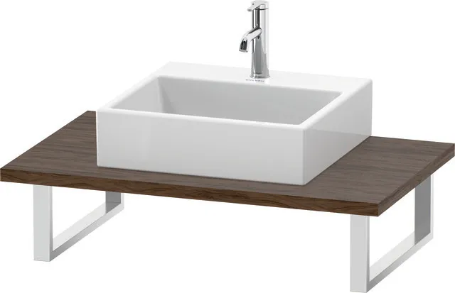 Duravit Konsole „L-Cube“ Ausschnitte: 1 / Becken: mittig / Farbe: Nussbaum Dunkel / Höhe: 3 cm / Oberfläche: Dekor / Tiefe: 55 cm Duravit Konsole „L-Cube“ Ausschnitte: 1 / Becken: mittig / Farbe: Nussbaum Dunkel / Höhe: 3 cm / Oberfläche: Dekor / Tiefe: 55 cm