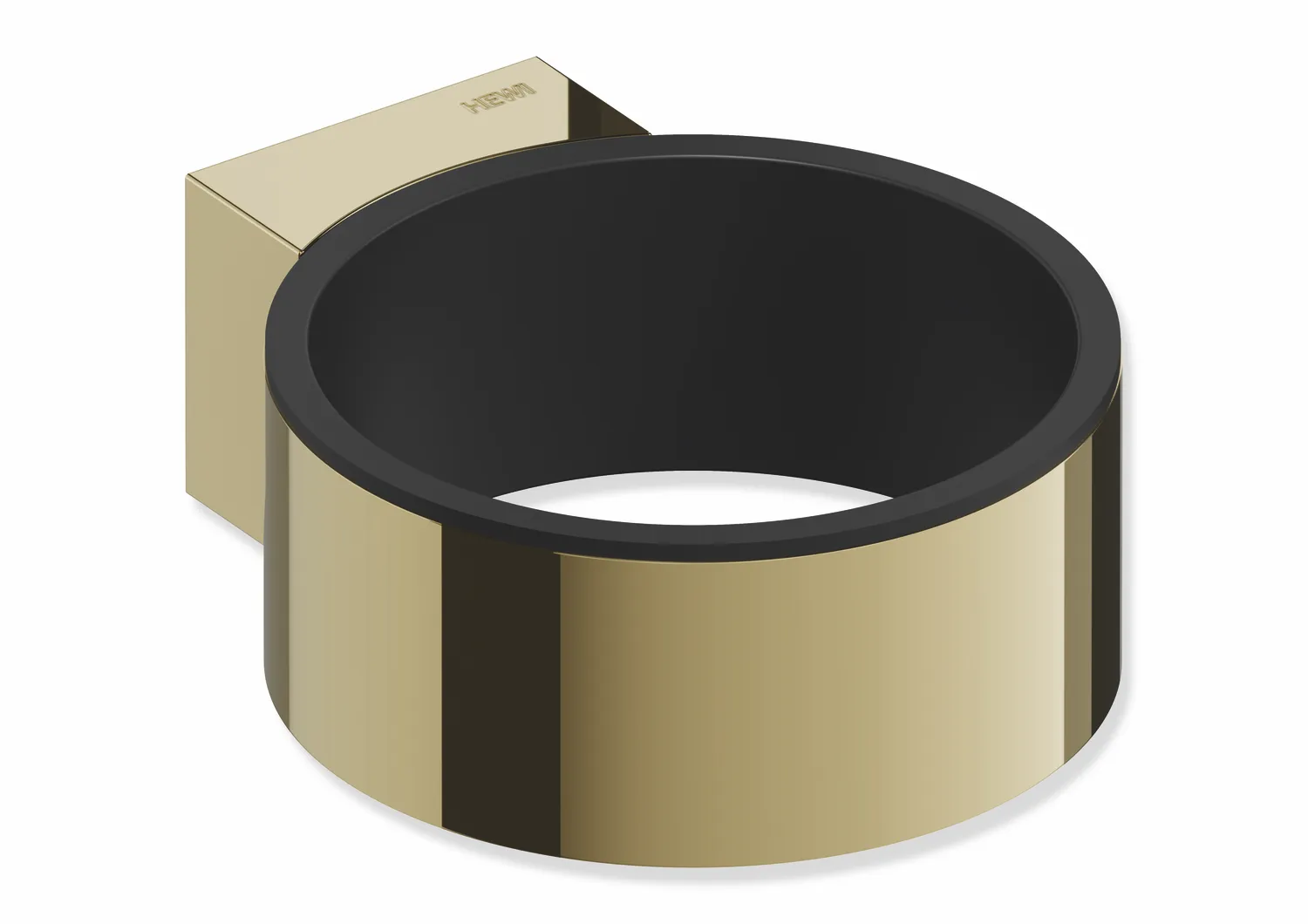 Föhnhalter des Systems 900, Halter aus Edelstahl, PVD, zur Wandmontage, mit Einsatz zum Schutz aus mattem Polyamid, schwarz, in Farbe CK (Messing glänzend) Föhnhalter des Systems 900, Halter aus Edelstahl, PVD, zur Wandmontage, mit Einsatz zum Schutz aus mattem Polyamid, schwarz, in Farbe CK (Messing glänzend)