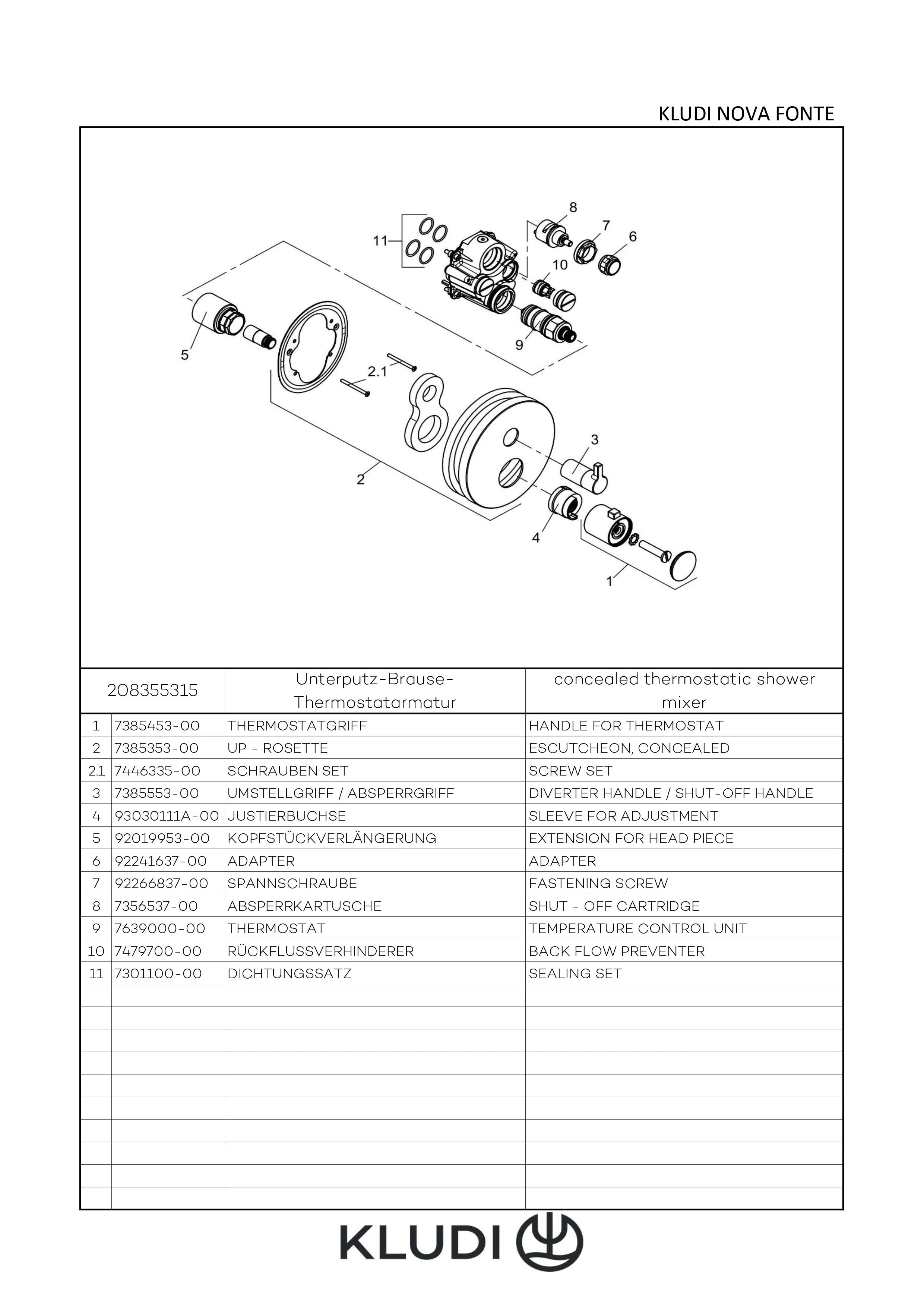 NOVA FONTE UPTHM FeinbauSet mit Umstellventil, m.Funktionseinheit, für FLEXX:BOXX 88011, mattweiß