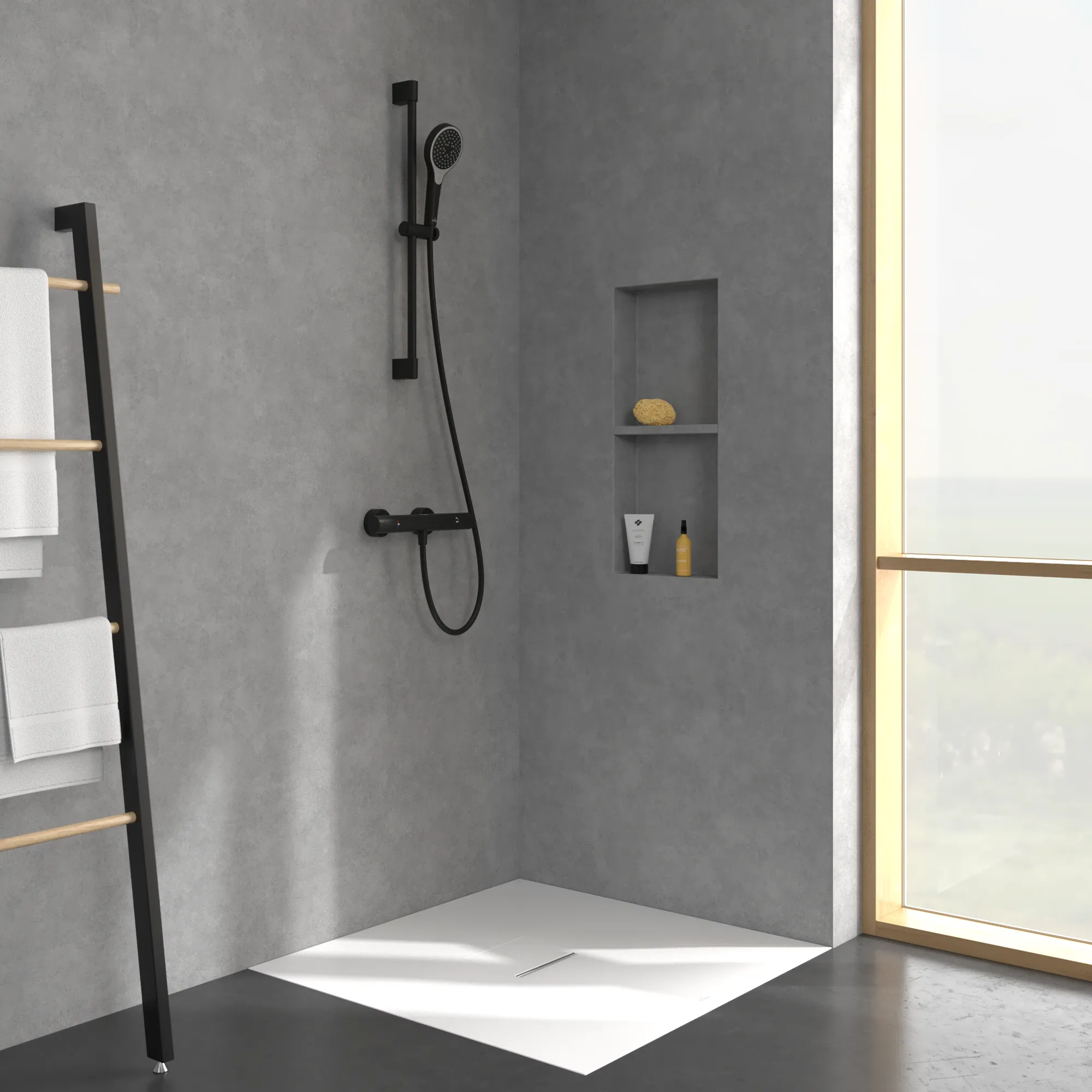 Einhand-Duscharmatur TVS00001700061 10,4 cm in Matt Black