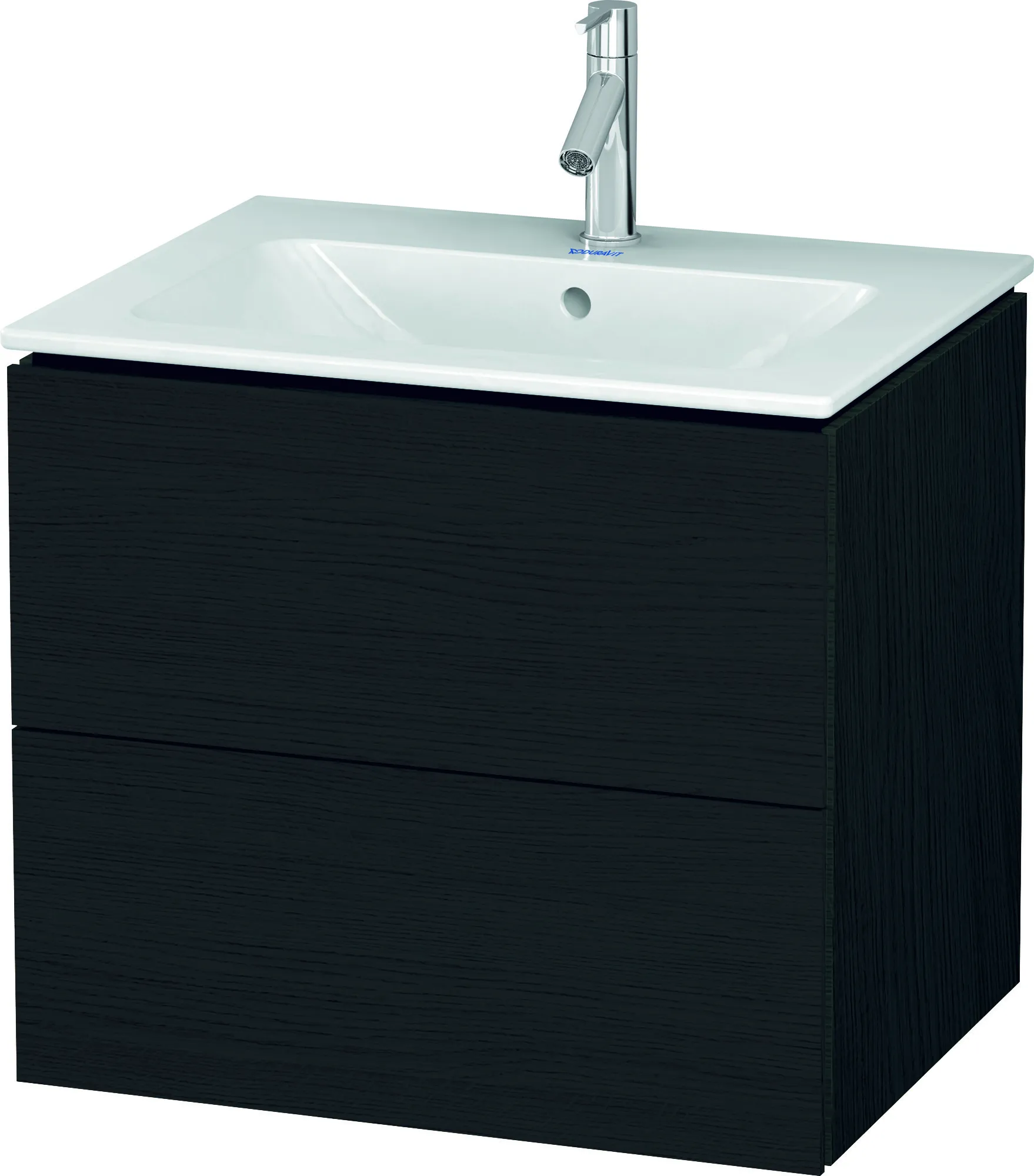 Duravit Waschtischunterschrank wandhängend „L-Cube“ 62 × 55 × 48,1 cm Eiche Schwarz