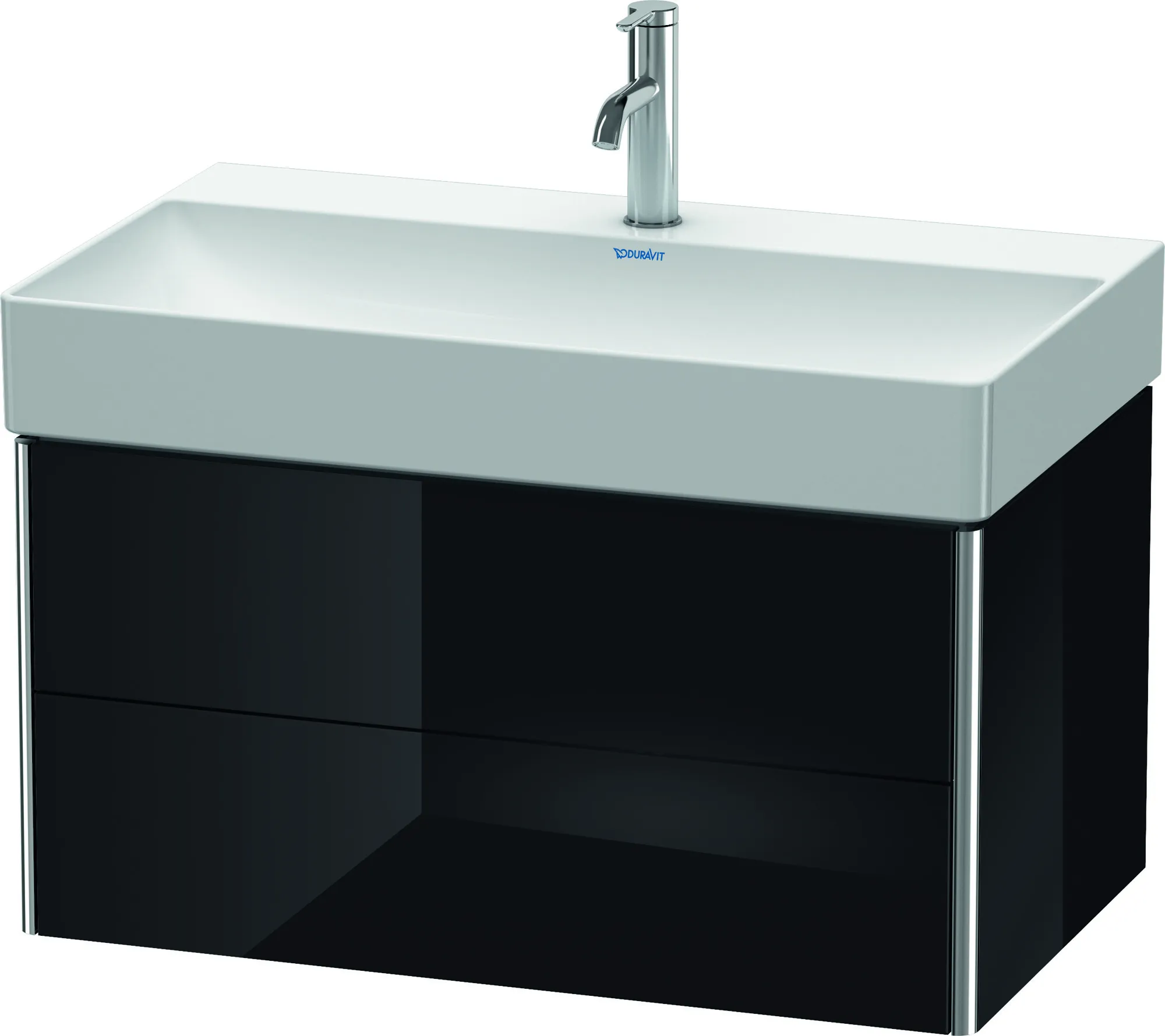 Duravit Waschtischunterschrank wandhängend „XSquare“ 78,4 × 39,7 × 46 cm Schwarz Hochglanz Duravit Waschtischunterschrank wandhängend „XSquare“ 78,4 × 39,7 × 46 cm Schwarz Hochglanz